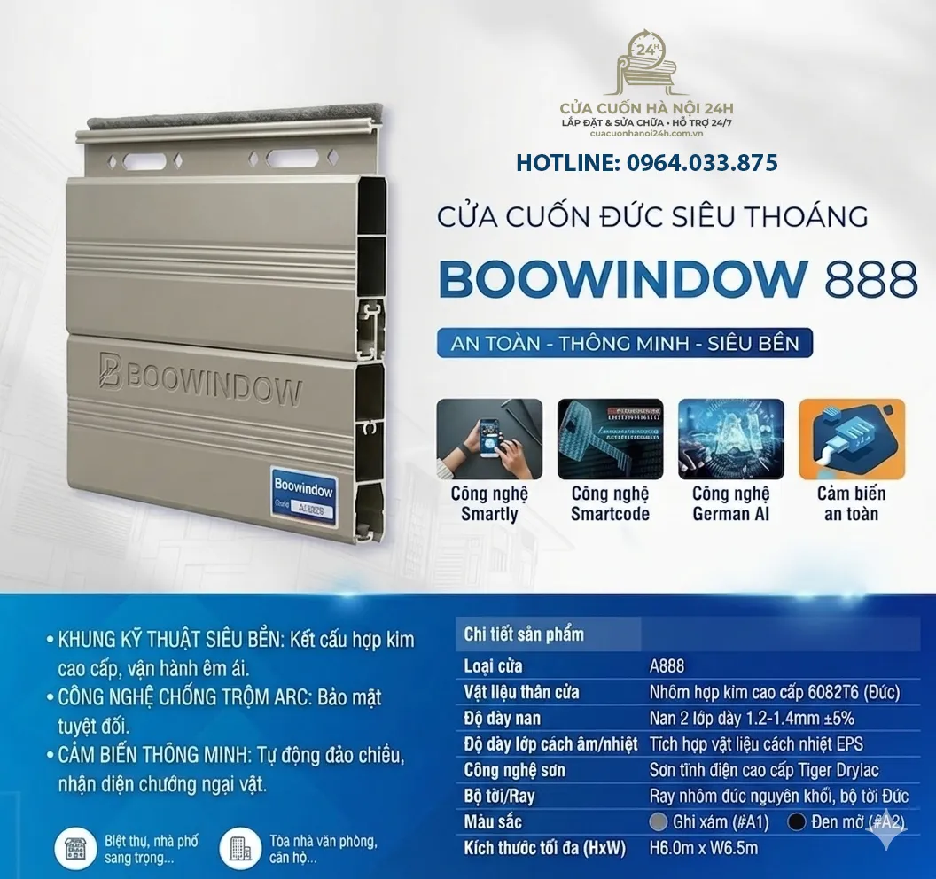 Cửa Cuốn Đức Boowindow 888