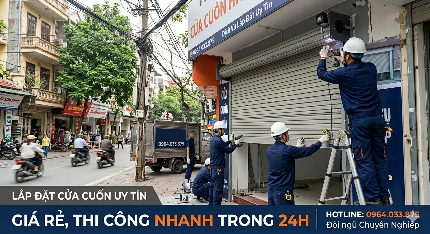 Lắp Đặt Cửa Cuốn Uy Tín – Giá Rẻ, Thi Công Nhanh Trong 24h