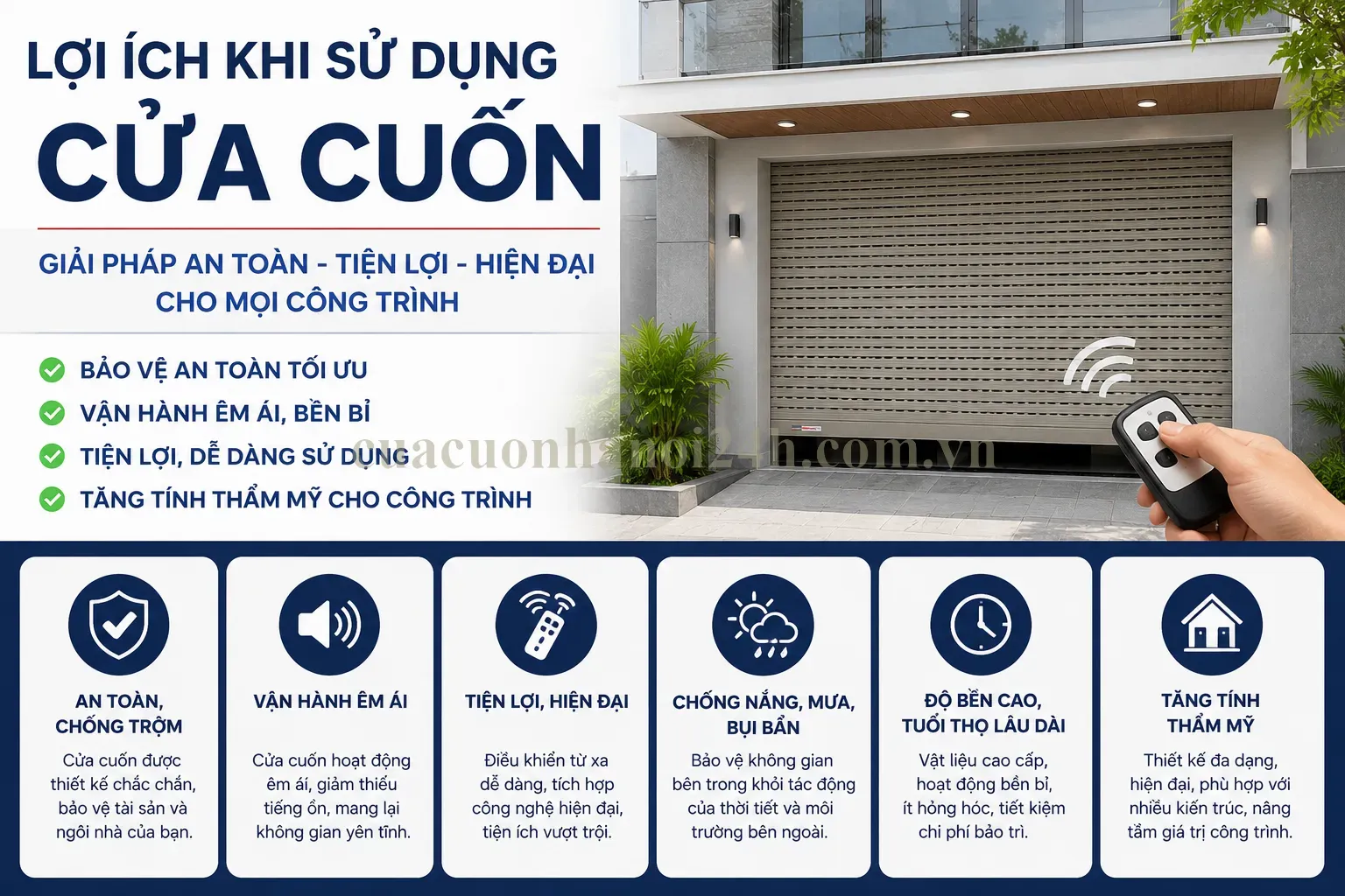 Lợi ích khi sử dụng cửa cuốn - Cửa Cuốn Hà Nội 24H